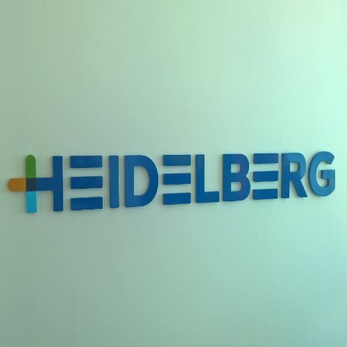 HEIDELBERG výroba a inštalácia 3d loga